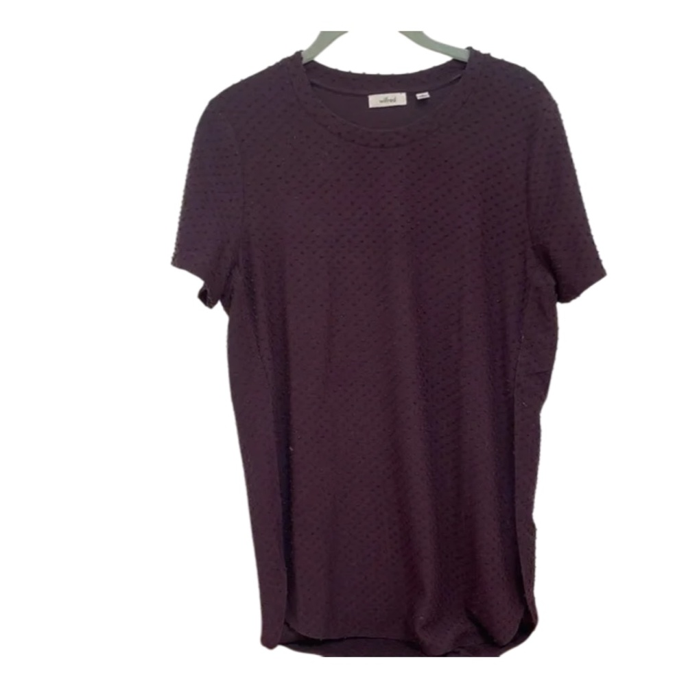 Wilfred Textured Dark Purple T-Shirt |Size M